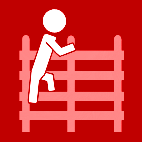 climb the fence